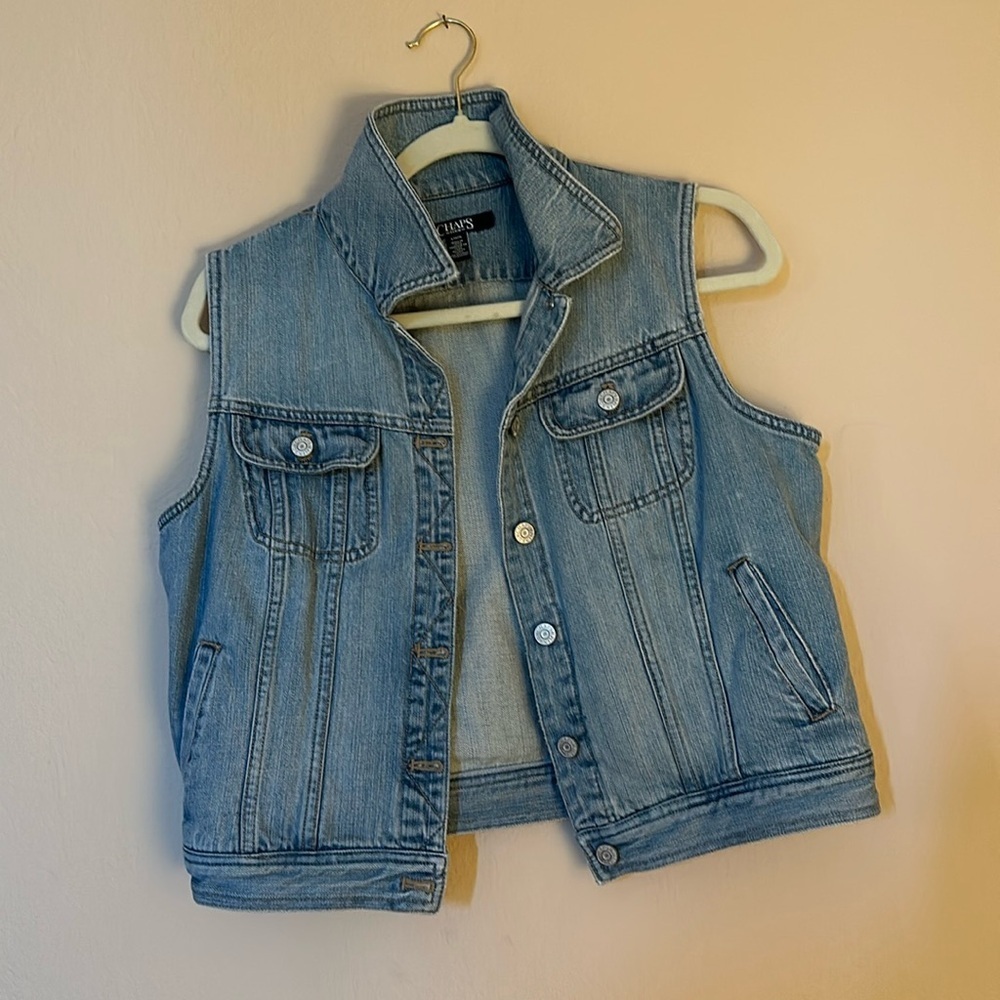 Chaps Denim Vintage Vest - Large